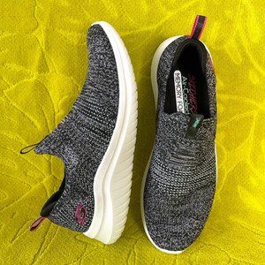 Skechers Black Shoes Air-Cooled Memory Foam Ultra Flex 2.0 Slip-On W 10 Like New